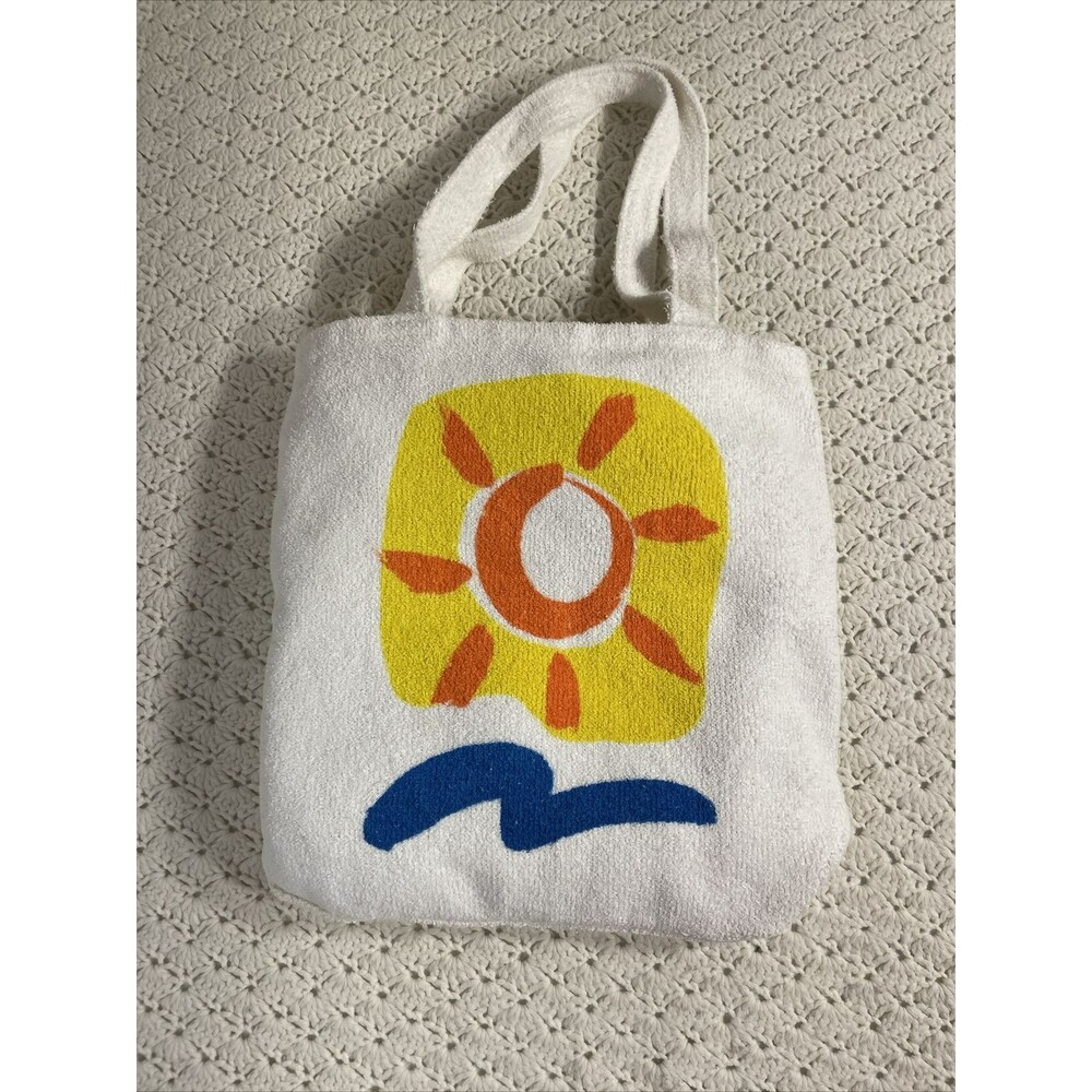 Vtg Professional Sun Beach Towel Cotton W Sewn in Tote Bag Fort Lauderdale USA
